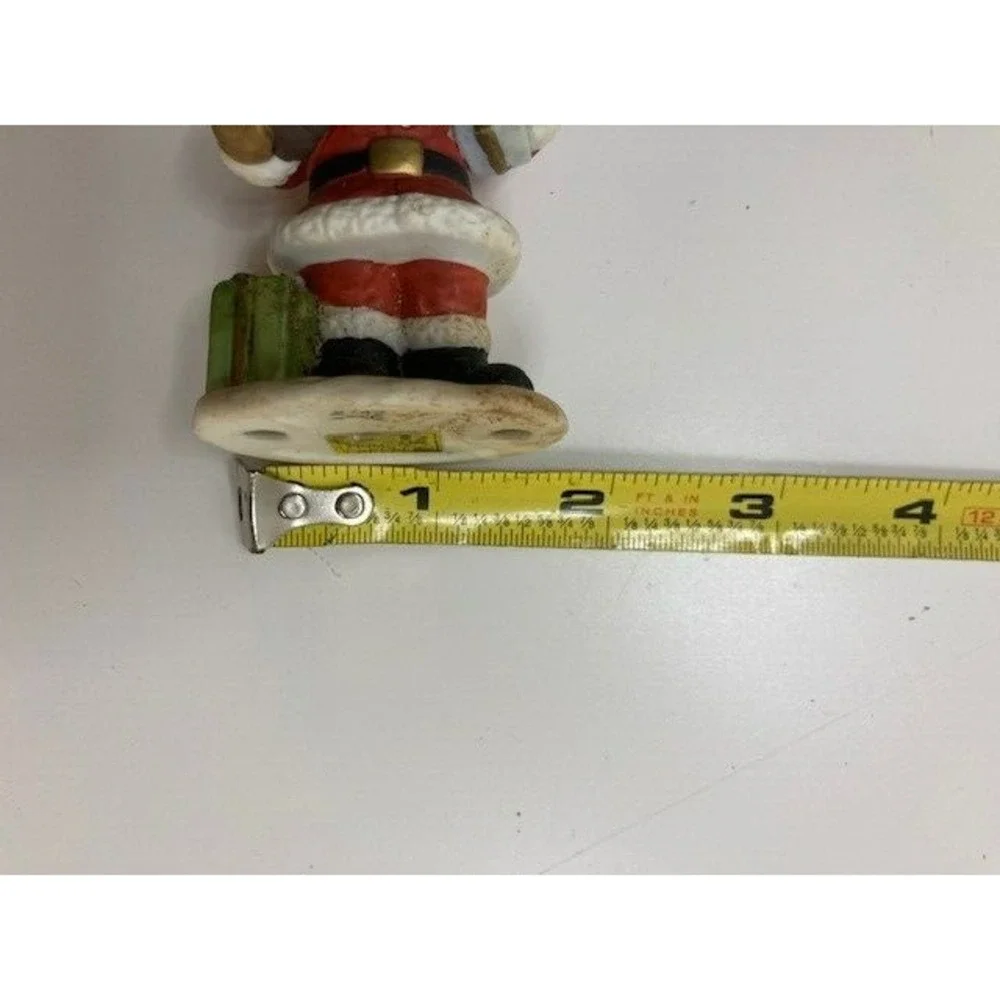 Lot Of 3 Vintage Ceramic Santa‎ Claus Ornaments Made In Japan Santa Bathing Suit